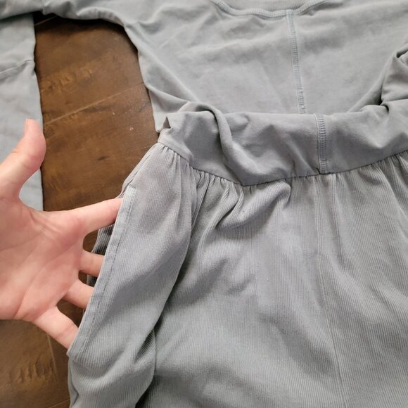 Free People Hot Shot Wide Leg Jumpsuit Womens M Grey Casual Relaxed Athleisure - Picture 4 of 10